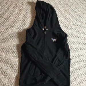 Full Zip Pink sequin Hoodie